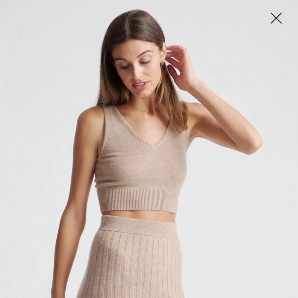 Quince Mongolian Cashmere Cropped Tank